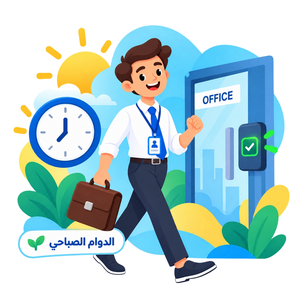 صورة توضيحية للدوام الصباحي