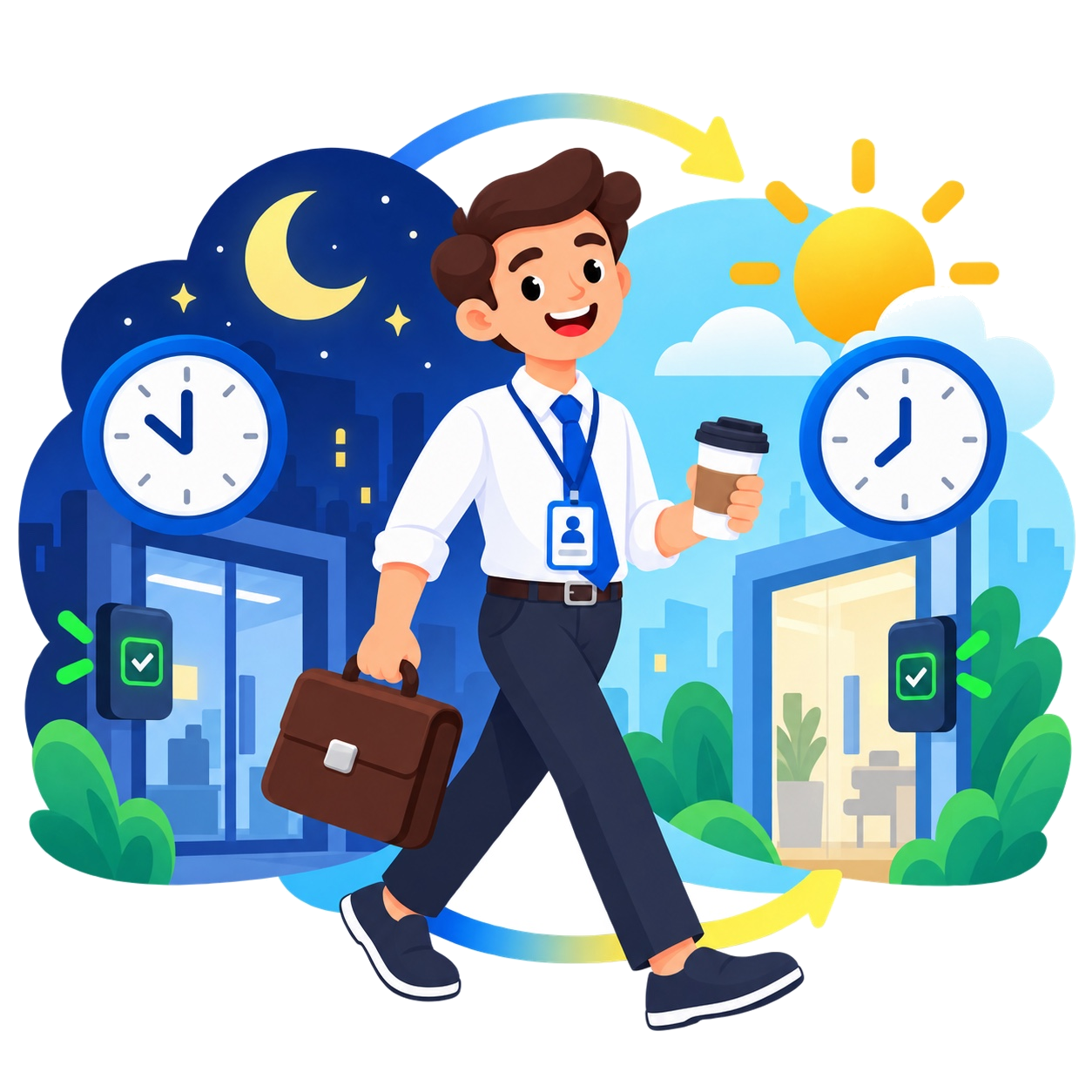 صورة توضيحية لدوام Shift A